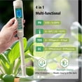 thumbnail image 3 of Professional Hydroponic Meter 4 in 1 PH EC TDS TEMP Tester Monitor Long Probes for Nutrient Solutions,Swimming,Aquarium, 3 of 5