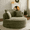 Green, variant on Eyisean 53.5" Oversized Round Chaise Lounge Chair Indoor, Comfy Corduroy Upholstered Boneless Couch with Pillow, No Assembly Required, Deep Seat Lounge Floor Sofa Chair for Living Room, Apartment