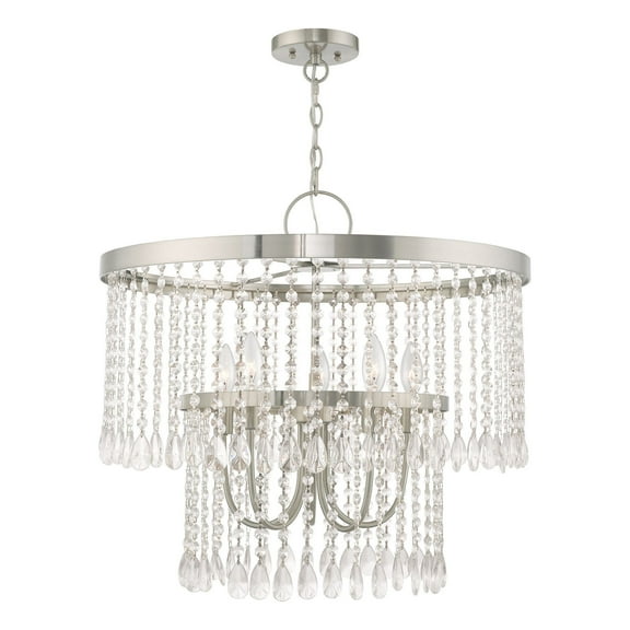 Livex Lighting - Elizabeth - 5 Light Pendant in Glam Style - 24 Inches wide by