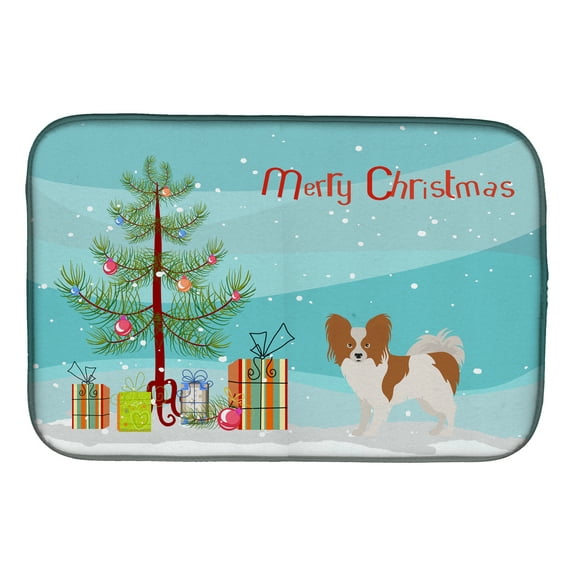 Papillon Christmas Tree Dish Drying Mat
