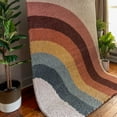 thumbnail image 2 of Amelia Rainbow Shag Area Rug, 2 of 5