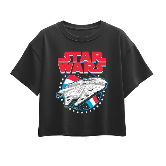 Star Wars - Millennium Falcon Americana - Youth Girls Boxy T-Shirt