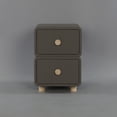 thumbnail image 1 of CBD020 - Cream Air Bedside Cabinet Nightstand with Two Storage, 1 of 4