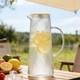 thumbnail image 4 of Glass Water Pitcher with Stainless Steel Filter, Large Capacity Borosilicate Heat-Resistant Carafe for Iced Tea, Coffee, Fruit Infusion, 4 of 6