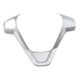 thumbnail image 1 of Funda para volante con efecto fibra de carbono, fácil instalación, accesorio duradero para coche. Plata, 1 of 9
