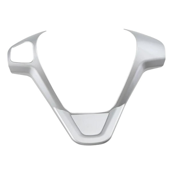 Funda para volante con efecto fibra de carbono, fácil instalación, accesorio duradero para coche. Plata