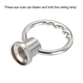 thumbnail image 5 of Uxcell M10 Female Thread Ring Shape Lamp Hanging Loop Silver Tone 5 Pack, 5 of 5