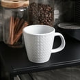 thumbnail image 3 of Stone Lain Olivia Stoneware Mug Replacement Set, White with Embossed Basket Weave, 3 of 6