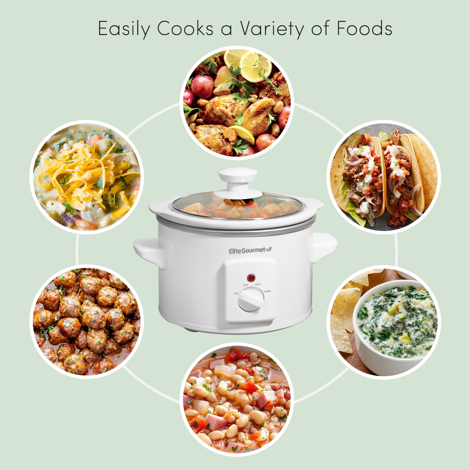 Small Slow Cooker Stainless Steel Crock Pot Mini Kitchen Appliance
