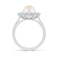 thumbnail image 2 of ANGARA Princess Diana Inspired Freshwater Cultured Pearl Ring in 14K White Gold for Women | June Birthstone, Birthday, Anniversary, Jewelry Gift for Women | Pearl Ring, 2 of 8