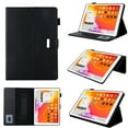 thumbnail image 1 of Luxury Leather Case Compatible with iPad 10.9y 2022 PU Leather+Soft TPU with Magnetic Kickstand Shockproof Full Protection Lanyard Card Slot Case Cover for iPad 10.9y 2022,Black, 1 of 7
