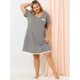 thumbnail image 3 of RoDe Dormir Camisón De Lunares ManCorDe Noche TalGrande PaMujer Gris XL, 3 of 6