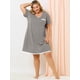 thumbnail image 3 of RoDe Dormir Camisón De Lunares ManCorDe Noche TalGrande PaMujer Gris XL, 3 of 6