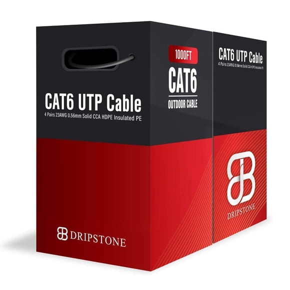 Cable Ethernet Dripstone CAT6 Direct Burial, 23 AWG, CCA UTP, 1000 pies