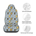 thumbnail image 4 of Wukai Lightning Bolts Full Set Car Seat Covers with Soft Padding Universal Auto Front Seats Protector and Cushion Mat, 4 of 5
