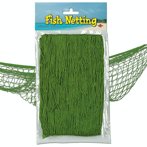 Party Central Club Pack of 12 Green Under the Sea Fish Netting Hanging Party Decors 12'