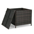 thumbnail image 2 of SUREGO Outdoor Storage Side Table, 27 Gallon PE Wicker Patio End Table with Lid for Furniture Covers, Gardening Tools, Toys, Brown Rattan, 2 of 9