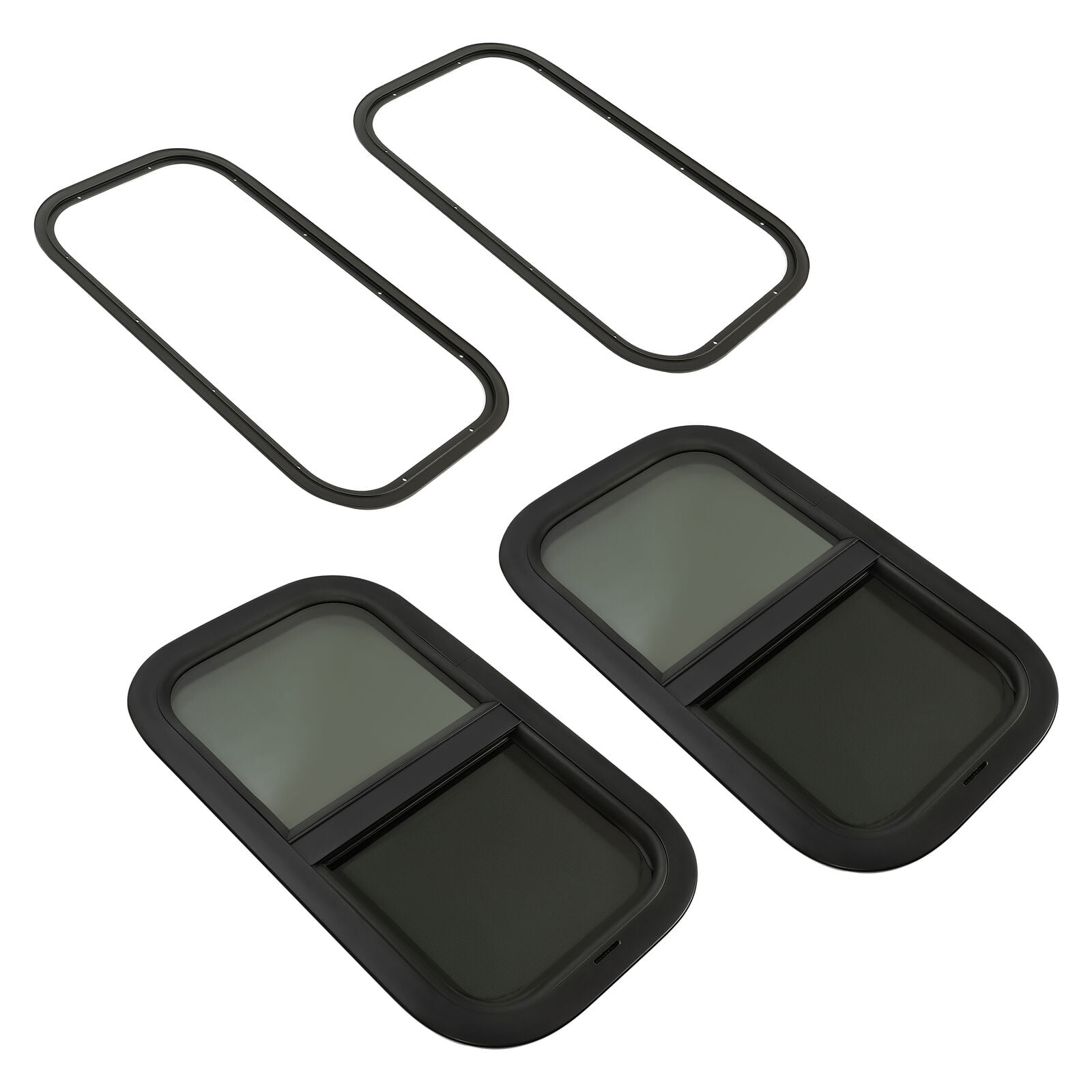 Kojem 2PCS 12 x 22 RV Window Tiny House Vertical Slider W/Screen