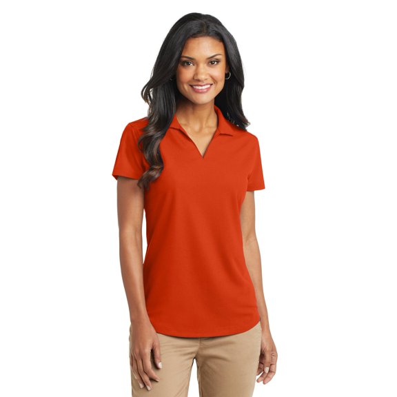 Port Authority Ladies Dry Zone Grid Polo. L572 , L572 , Autumn Orange , XXX-Large