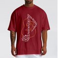 thumbnail image 2 of Xdzjlr T-Shirts pour Hommes Usage Quotidien Col Rond Imprimé Instrument de Musique Chemises Tendance Décontractées, TTTTG, 2 of 5