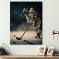 thumbnail image 2 of Designart Spaceman Playing Hockey Canvas Wall Art, 2 of 5