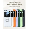 thumbnail image 2 of Ring Holder Matte Case for Samsung Galaxy Z Flip 5 4 3 Luxury Slim Ultra-Thin flip3 /flip4 /Flip5 Shockproof Hard Phone Cases Cover (Light Green,for Samsung Z Flip 4), 2 of 9