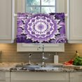 thumbnail image 4 of Purple Mandala Kitchen Curtains 24 Inch Length Blackout Thermal Insulating Tier Curtains with Rod Pockets Short Curtains Home for Living Room/Bedroom Home Decor, 4 of 7