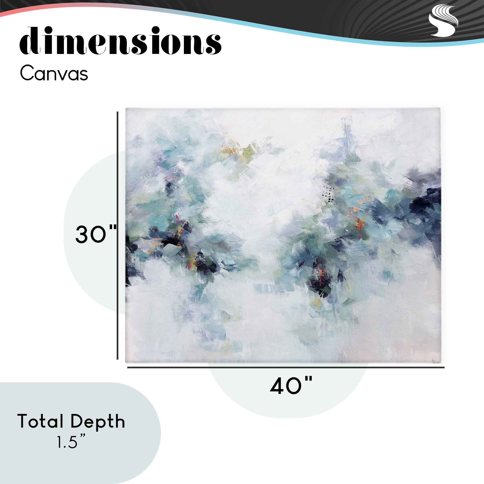 Reaching Out Abstraction Canvas Wall Art, design by Karen Hale
