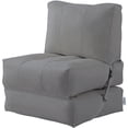 thumbnail image 1 of Posh Living Cloudy Modern Fabric & Foam Bean Bag Chair in Light Gray, 1 of 7