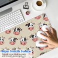 thumbnail image 4 of Long Mouse Pads for Desk,Beige Cow Head Pattern Desk Mats on Top Of Desks, Desk Mouse Pad Extra Large with 3mm Non-Slip Base and Stitched Edge for Gaming,Office,Work,Home 31.5"x11.8", 4 of 6