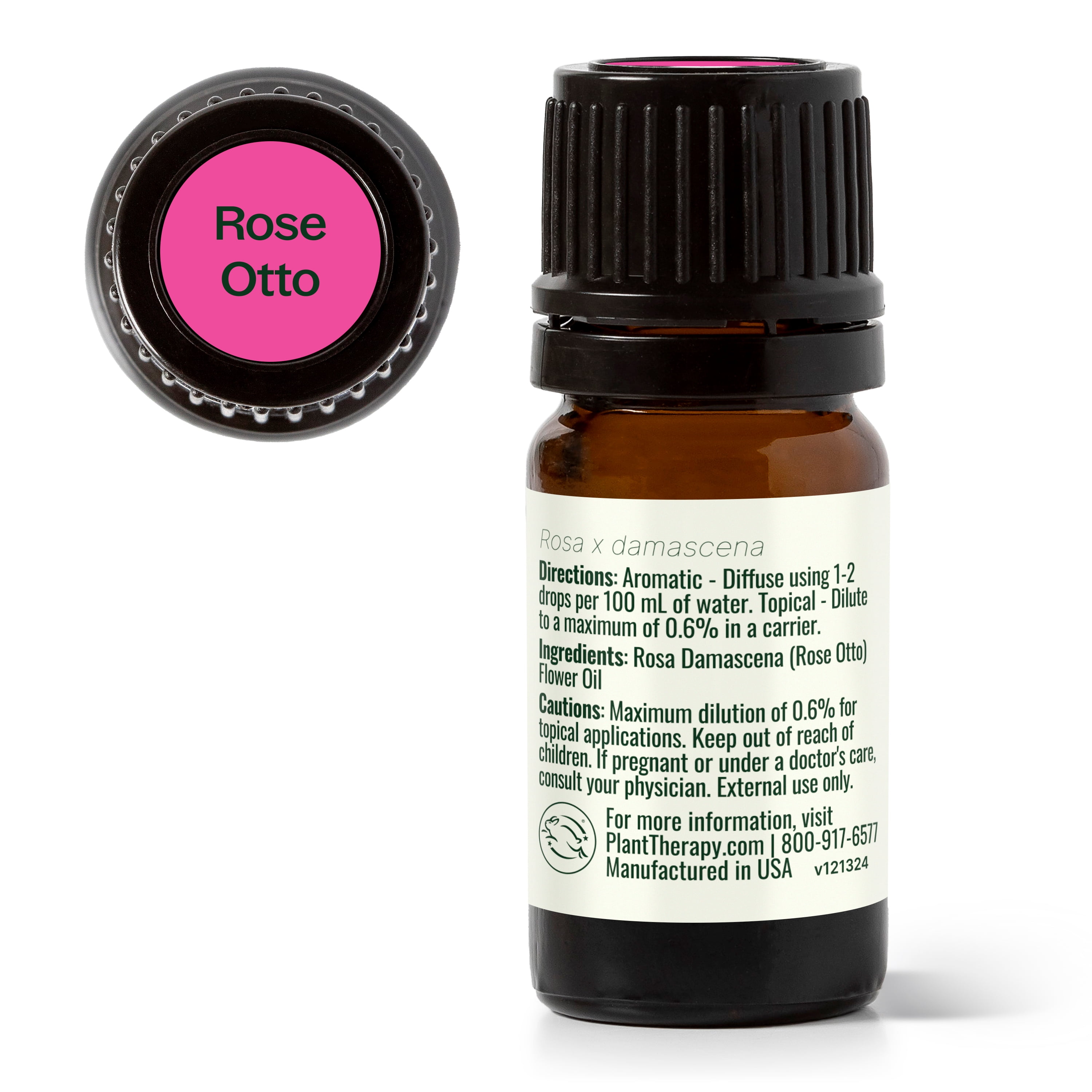 Plant Therapy Rose Otto Essential Oil 5 mL (1/6 oz) 100% Pure, Undiluted, Natural Aromatherapy