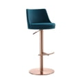 thumbnail image 3 of Taburete Whiteline Modern Living Carter, oro rosa y azul, 3 of 8