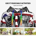 thumbnail image 4 of Kdxio Home Of The Free Because Of The Brave Print Womens Oversized Hoodies Sweatshirts Hooded Pullover Tops Sweaters Casual-Large, 4 of 7