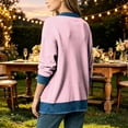 thumbnail image 4 of uublik Women's Cardigan Pink Casual Long Sleeve Button Down Classic Jacket Fall Coat, 4 of 5