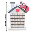 thumbnail image 1 of Calendario de Adviento colgante de Navidad para 24 días, decoración de cuenta regresiva de Navidad, Papá Noel rojo y blanco, copo de nieve, alce, diseño de madera, 1 of 4