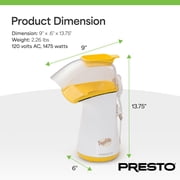 Presto PopLite Hot Air Popcorn Popper
