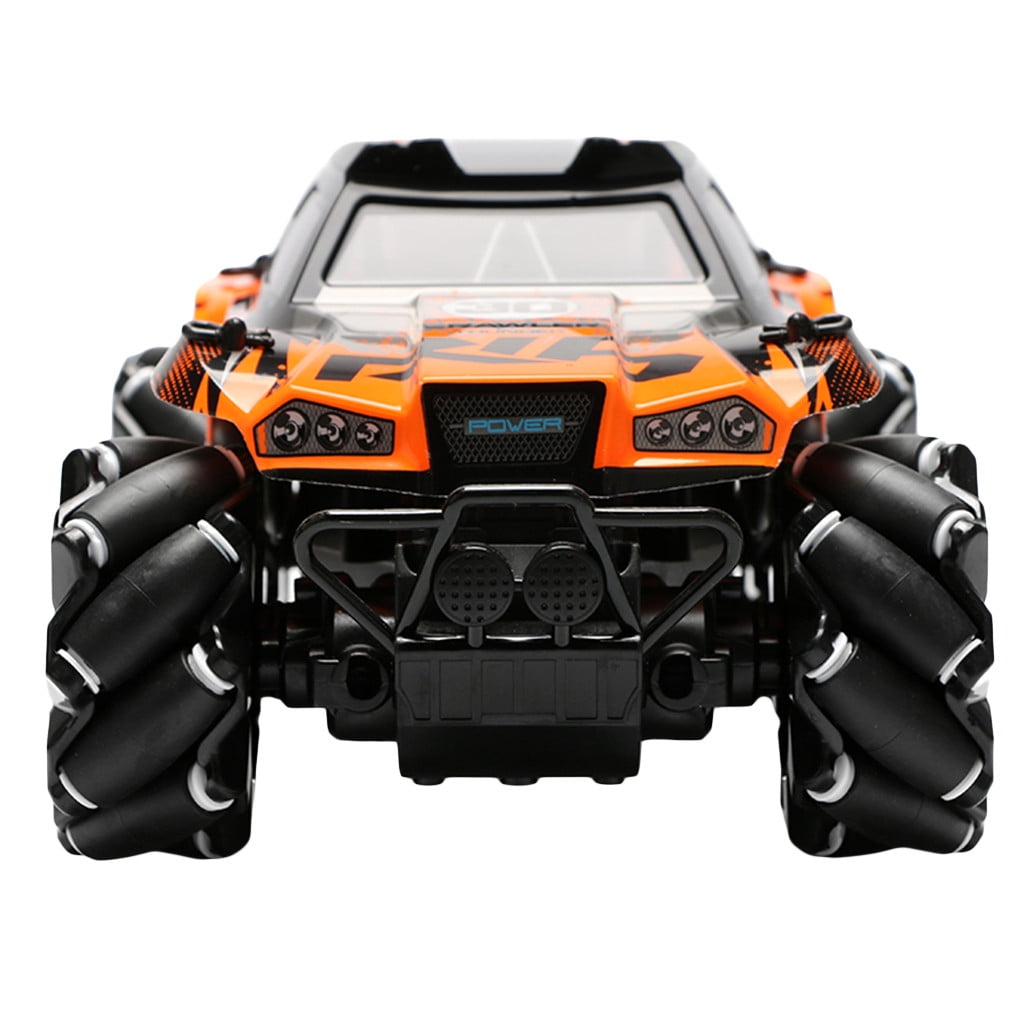 ​1:14 Scale 4WD Omni-Directional RC Drift Car - Mecanum Wheels for 360° Stunts, 25km/h & 100m Range (Surface Restrictions)​​ Orange