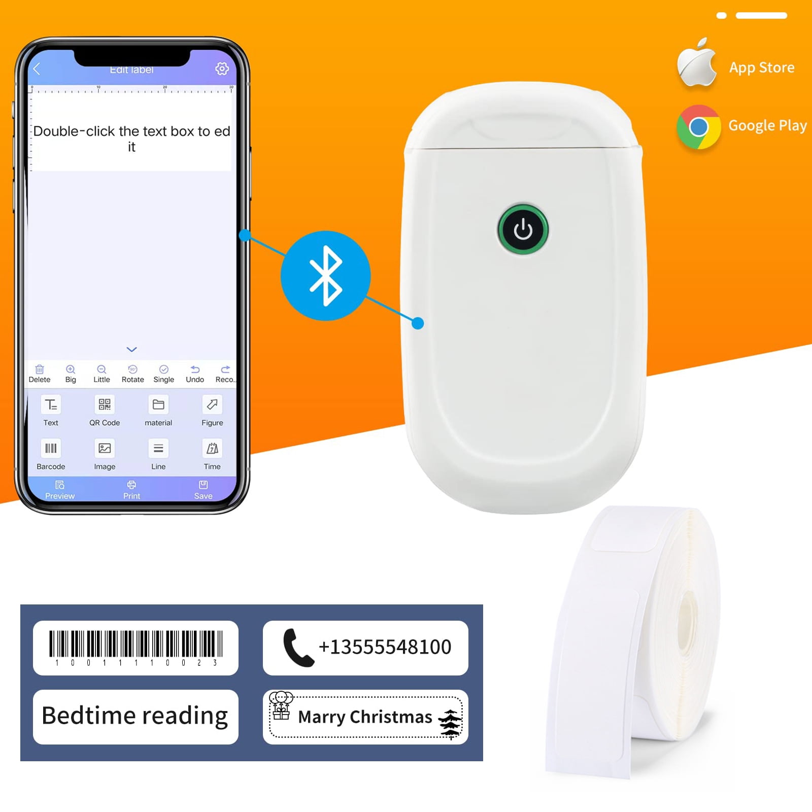 P11 Bluetooth Label Makers, Portable Wireless Thermal Sticker Maker