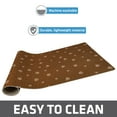 thumbnail image 3 of Drymate Pet Bowl Placemat, Dog & Cat Food Feeding Mat - Absorbent Fabric, Waterproof Backing, Slip-Resistant - Machine Washable/Durable (16” x 28”) (Brown Stripe Tan Paw), 3 of 5