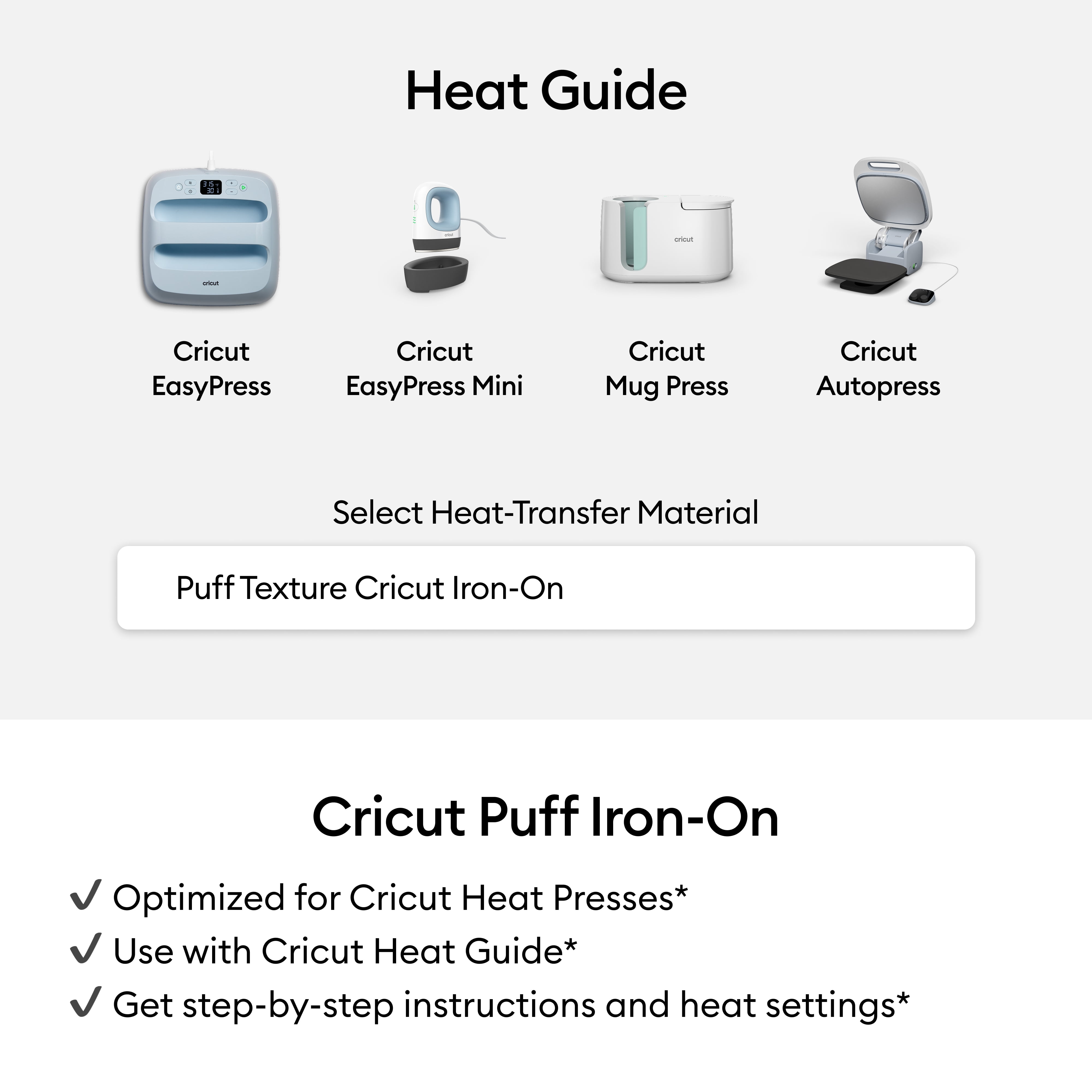 Thermocollant Cricut™ Puff, collection Classics