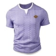 thumbnail image 4 of Klisyaur Fashion Shirts for Mens Short Sleeve V Neck Summer Casual Comfortable Breathable Tops Basic Tee, 4 of 5