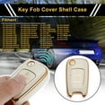 thumbnail image 2 of Funda de Llave de Auto de TPU y Silicona en Blanco y Dorado para Hyundai i10 i20 i30 i35 i40 ix20 ix25 ix30 ix35 ix55 - Funda de Control Remoto de 3 Botones, 2 of 6