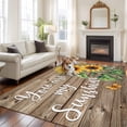 thumbnail image 3 of Area Rug 72×108in, Country Sunflower Butterfly Green Leaves Floor Carpet Living Room Rug, Farm Retro Wood Grain Non-Slip Welcome Mat Indoor Rugs for Bedroom Dining Room, 3 of 9
