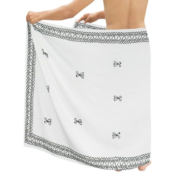 HAPPY BAY Men's Pareo Swim Trunk Swimsuits Cover-up Sarong Beach Wrap One Size Pearl Summer Vacation Aloha