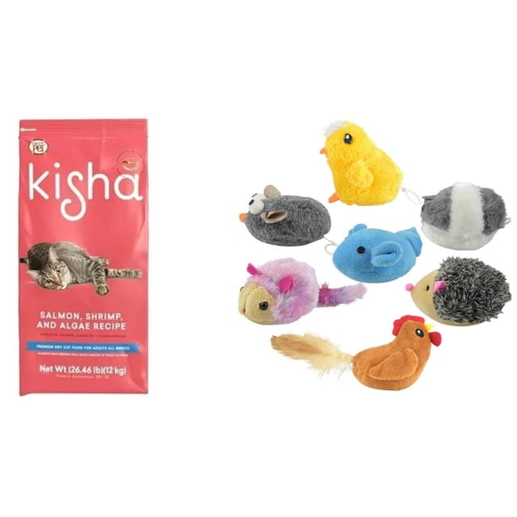 Paquete Comida para gato kisha 12 kg + 1 juguete que vibra Fancy pets