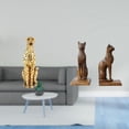thumbnail image 2 of Conjunto De Esculturas De Felino Dorado, Elegantes Figuras De Animales, Centro De Mesa Decorativo Y Adornos De Sujetalibros Para La Oficina, El Hogar Y La Decoración De Inauguración De La Casa., 2 of 8