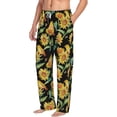 thumbnail image 2 of Uemuo Sunflowers And Bird Pattern Men's Wide Leg Palazzo Lounge Pants with Pockets Light Weight Loose Comfy Casual Pajama Pants-Medium, 2 of 9