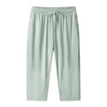 thumbnail image 2 of Utoimkio Women's Ice Silk Cooling Capri Pants,Elastic Waistband with Drawstring and Side Zipper Pockets, 2 of 5