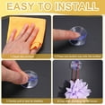 thumbnail image 4 of Uxcell 12 Pack Ventosas de Doble Cara, Espaciadores de Vidrio de 1.2 Pulgadas, Almohadillas de Silicona Transparentes para Mesas de Vidrio de Patio, Espejo, Tabla de Cortar, 4 of 6
