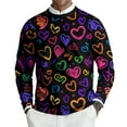 thumbnail image 2 of LWavelet Men's Argyle & Heart Sweater - Classic Texture, Ideal for Valentine's Day Gatherings & Smart Casual Style Red 2XL, 2 of 6